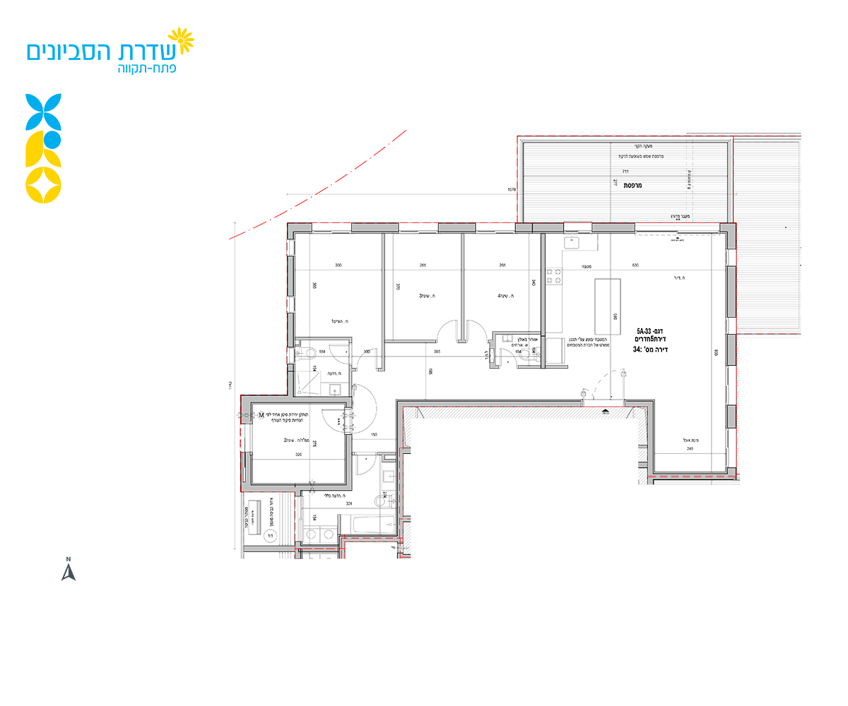 פנטהאוז 5 חדרים (5A-33 דגם)